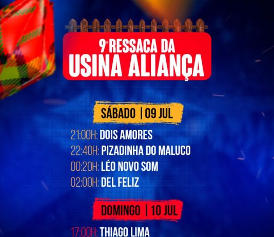 Confira o que irá rolar na 9a Ressaca da Usina da Aliança de 2022