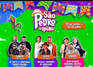 CONHEÇA A GRADE DE ATRAÇÕES DO SÃO PEDRO DE IPIAÚ