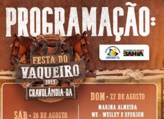 CONFIRA A GRADE DA FESTA DO VAQUERIO DE CRAVOLANDIA 2023