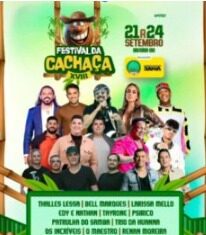 Chapada: Festival da Cachaça em Abaíra terá shows de Bell Marques, Psirico, Tayrone, Marcynho Sensação e outros artistas; confira a grade de atrações