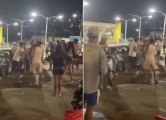 VÍDEO: Festa ”paredão” termina em pancadaria no Centro da cidade de Brejões
