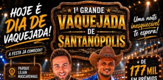 Música e emoção embalam a vaquejada que agita Santanópolis nesta noite
