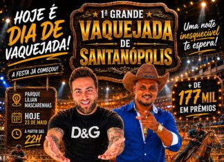 Música e emoção embalam a vaquejada que agita Santanópolis nesta noite