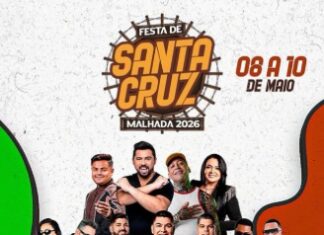 CONFIRA PROGRAMAÇÃO DA FESTA DE SANTA CRUZ 2026 EM MALHADA