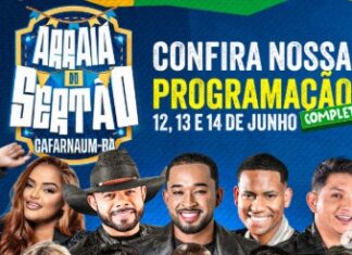 É OFICIAL! SAIU A PROGRAMAÇÃO DO MELHOR ARRAIÁ DA REGIÃO!