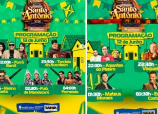 CONFIRA PROGRAMAÇÃO DOS FESTEJOS DE SITIO DO QUINTO